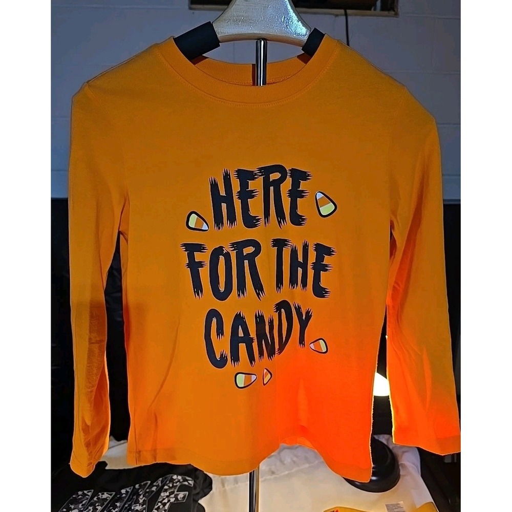 Jumping Beans Halloween "Here for the Candy" Long Sleeve T-shirt. EUC Size 7‎